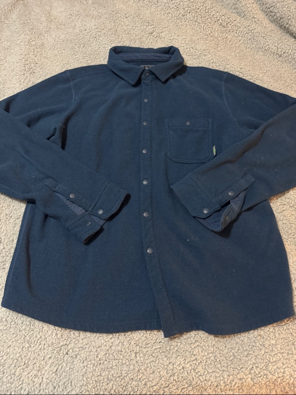 Stio Navy Long-Sleeve Button-Up Shirt Jacket